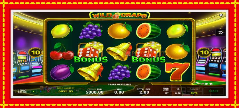 Slot machine Wild Craps with access to free game online, picture 1