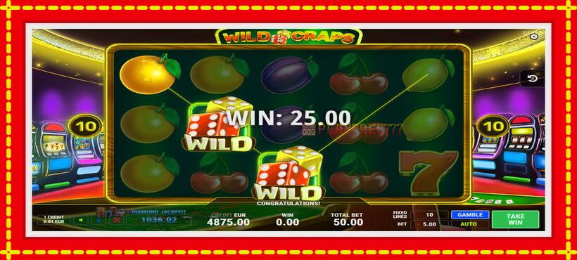 Slot machine Wild Craps with access to free game online, picture 4