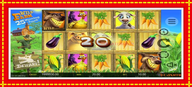 Slot machine Wild Farm with access to free game online, picture 3