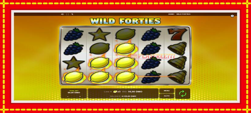 Slot machine Wild Forties with access to free game online, picture 2