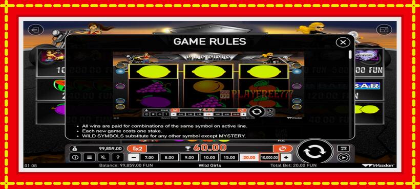 Slot machine Wild Girls with access to free game online, picture 7