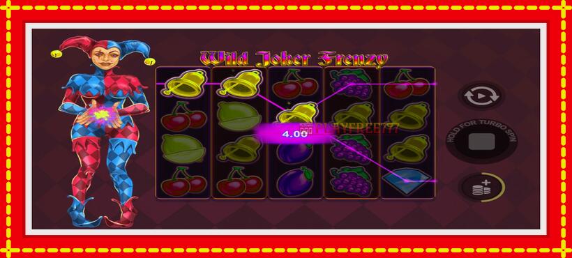 Slot machine Wild Joker Frenzy with access to free game online, picture 4