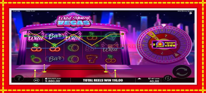 Slot machine Wild Money Vegas with access to free game online, picture 3