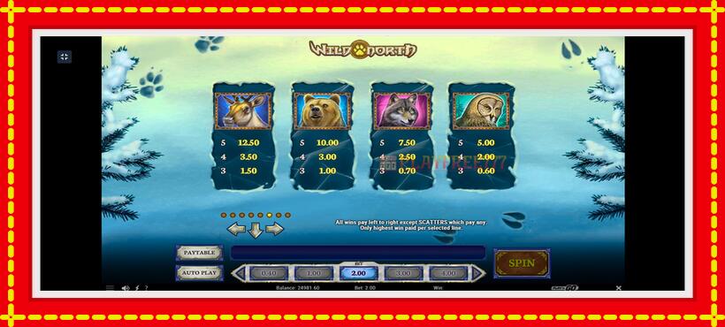 Slot machine Wild North with access to free game online, picture 7