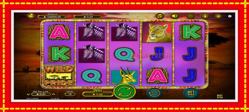 Slot machine Wild Pride with access to free game online, picture 2