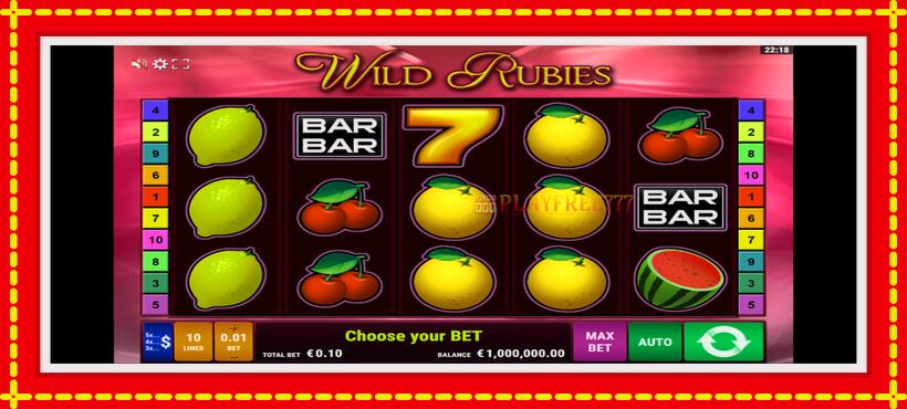 Slot machine Wild Rubies with access to free game online, picture 2