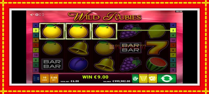 Slot machine Wild Rubies with access to free game online, picture 3