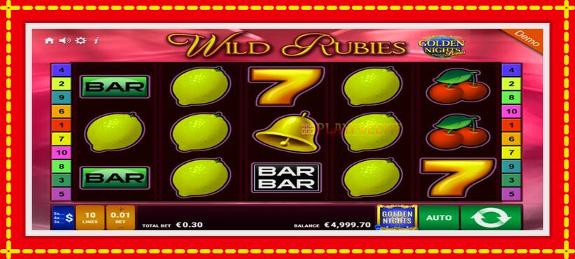 Slot machine Wild Rubies Golden Nights with access to free game online, picture 2