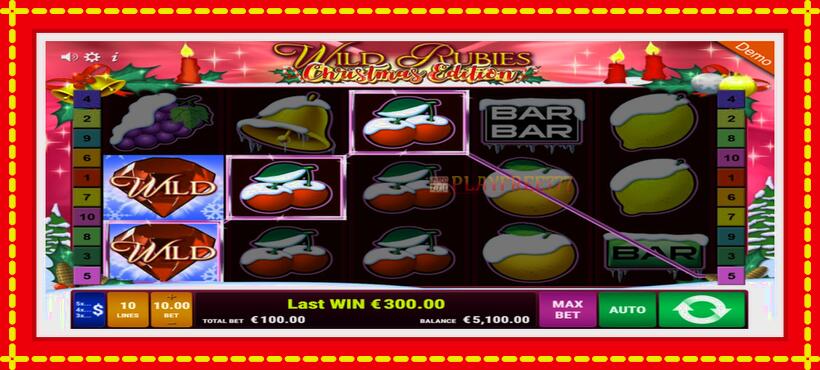 Slot machine Wild Rubies Сhristmas Edition with access to free game online, picture 3