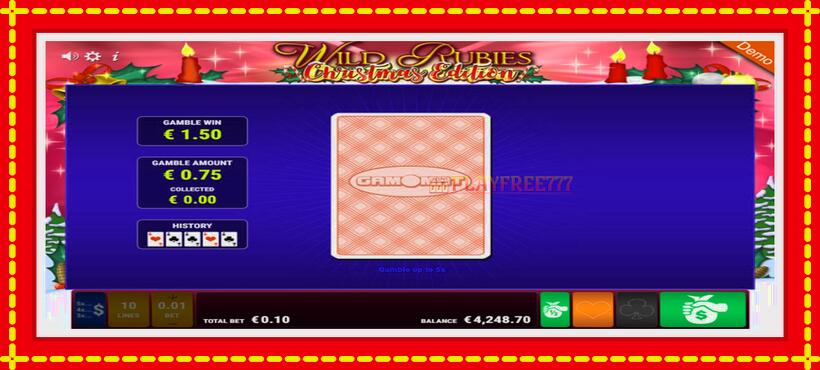 Slot machine Wild Rubies Сhristmas Edition with access to free game online, picture 5