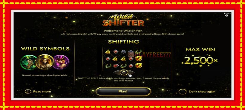 Slot machine Wild Shifter with access to free game online, picture 1