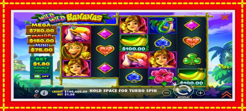 Slot machine Wild Wild Bananas with access to free game online, picture 2