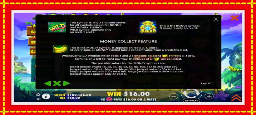 Slot machine Wild Wild Bananas with access to free game online, picture 6