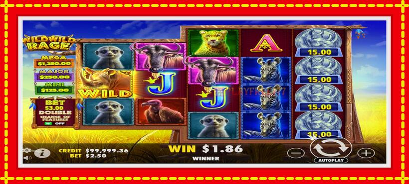 Slot machine Wild Wild Rage with access to free game online, picture 2