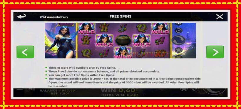 Slot machine Wild Wonderful Fairy with access to free game online, picture 5