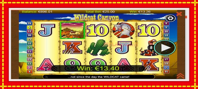 Slot machine Wildcat Canyon with access to free game online, picture 4