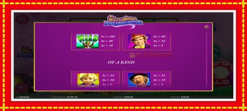 Slot machine Willy Wonka Pure Imagination with access to free game online, picture 6