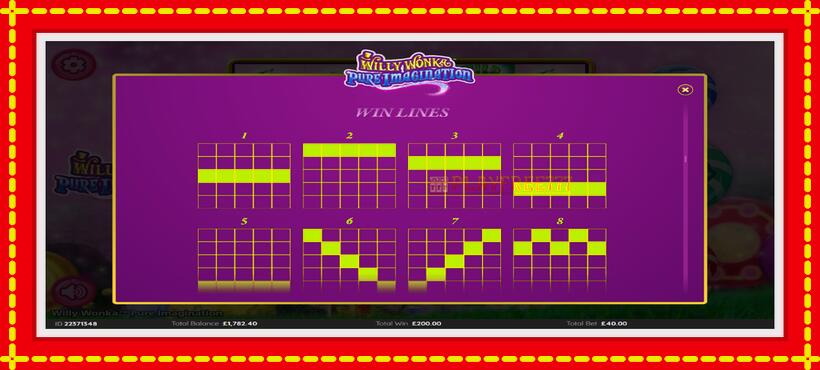 Slot machine Willy Wonka Pure Imagination with access to free game online, picture 7