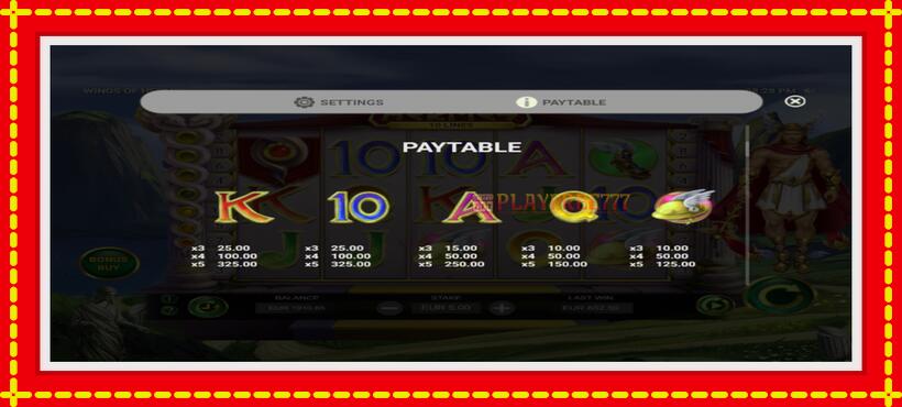 Slot machine Wings of Hermes with access to free game online, picture 5