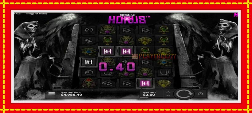 Slot machine Wings of Horus with access to free game online, picture 2