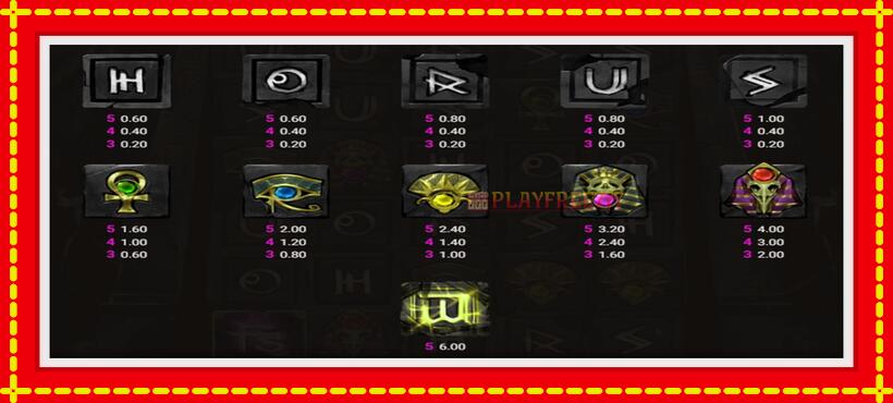 Slot machine Wings of Horus with access to free game online, picture 4