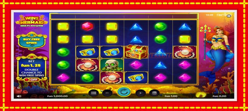 Slot machine Wins of Mermaid Multi Power with access to free game online, picture 2