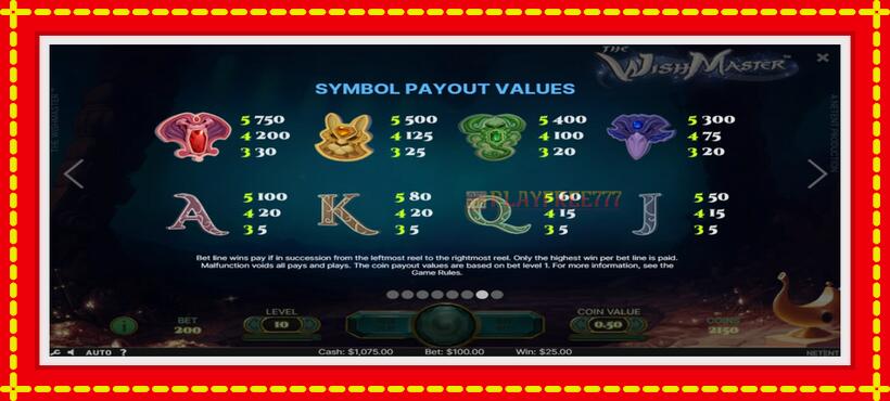 Slot machine Wish Master with access to free game online, picture 5