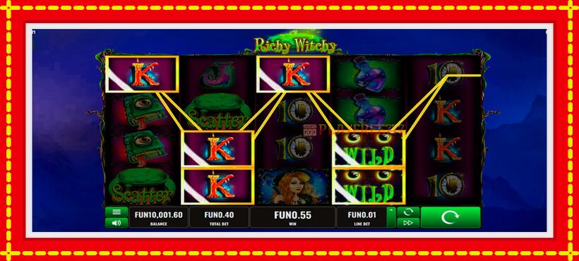 Slot machine Witch Pickings with access to free game online, picture 8