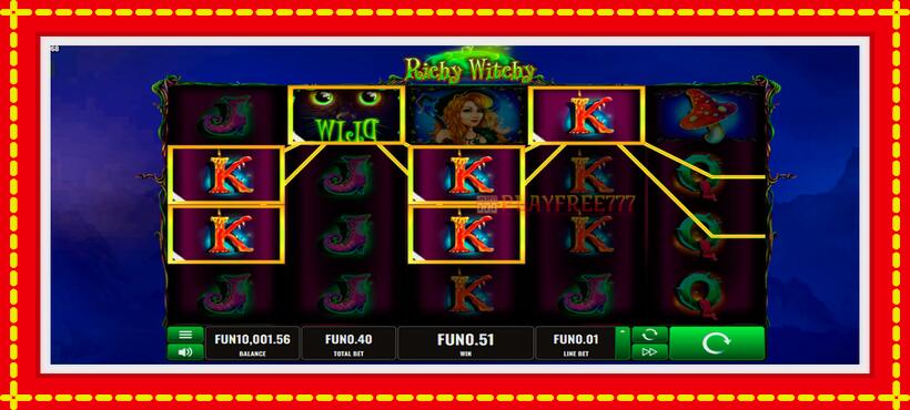 Slot machine Witch Pickings with access to free game online, picture 9