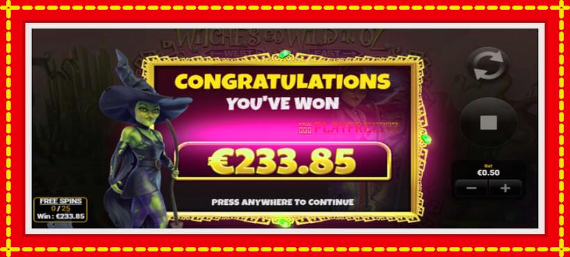 Slot machine Witches Go Wild in Oz with access to free game online, picture 2