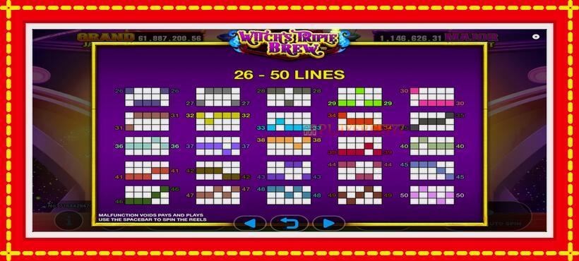 Slot machine Witchs Triple Brew with access to free game online, picture 6