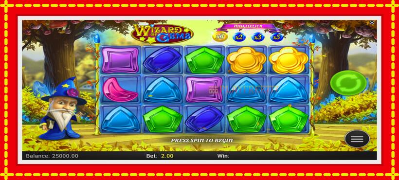 Slot machine Wizard of Gems with access to free game online, picture 1