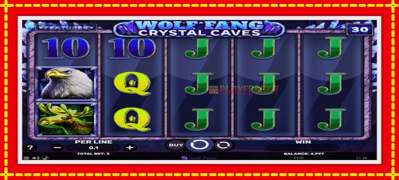 Slot machine Wolf Fang - Crystal Caves with access to free game online, picture 2