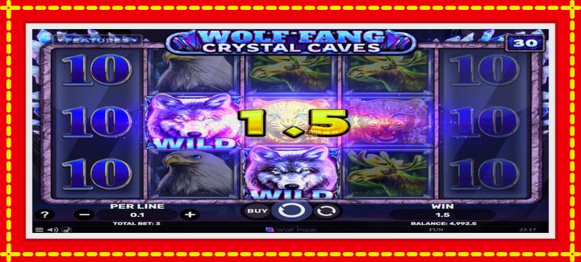 Slot machine Wolf Fang - Crystal Caves with access to free game online, picture 3