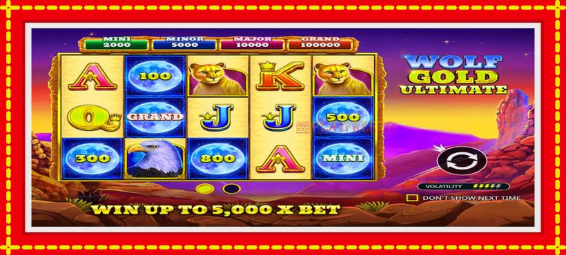 Slot machine Wolf Gold Ultimate with access to free game online, picture 1