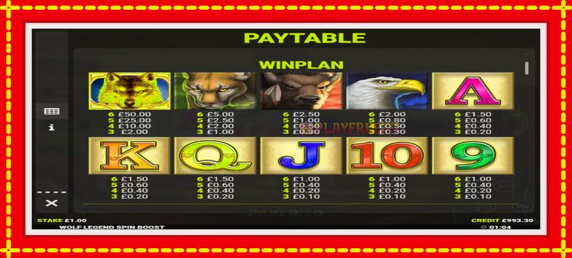 Slot machine Wolf Legend Spin Boost with access to free game online, picture 4