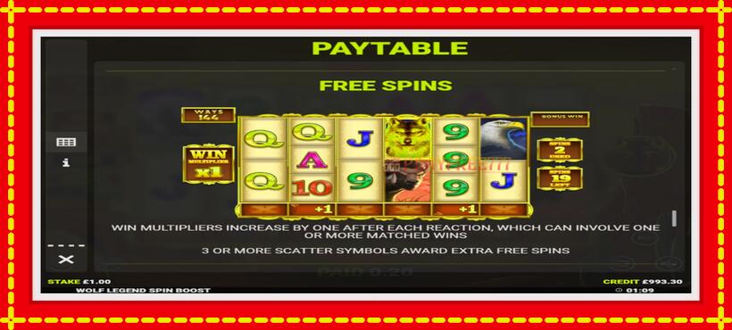 Slot machine Wolf Legend Spin Boost with access to free game online, picture 7