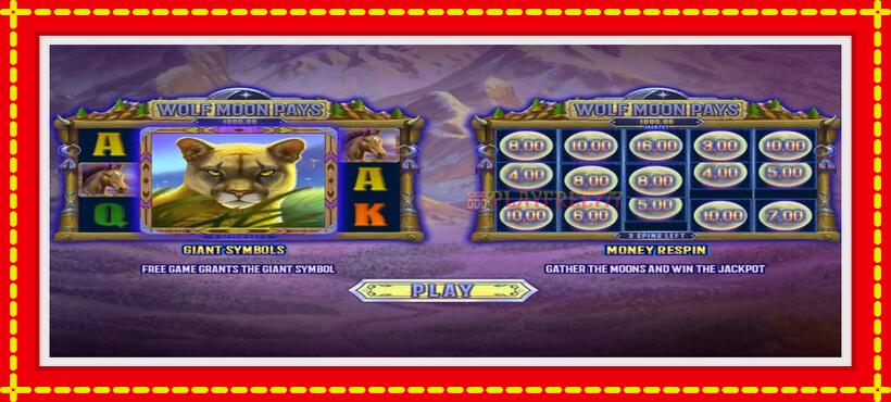 Slot machine Wolf Moon Pays with access to free game online, picture 1