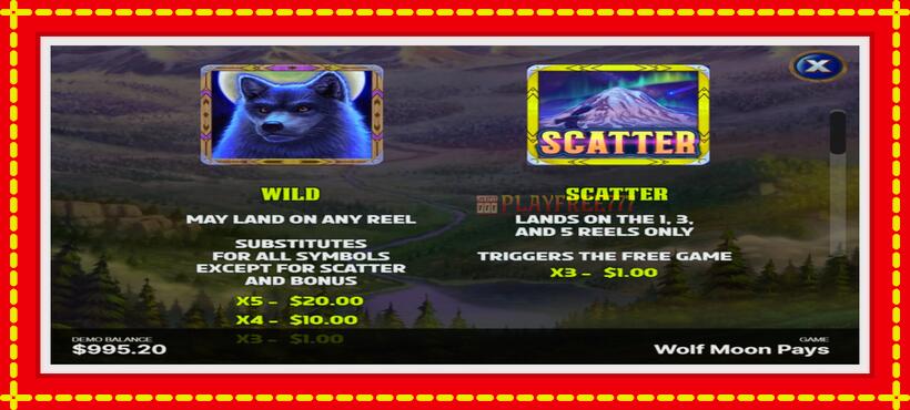 Slot machine Wolf Moon Pays with access to free game online, picture 4