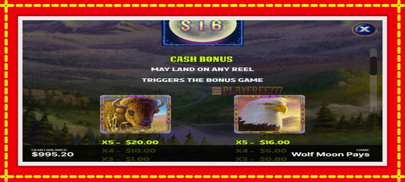 Slot machine Wolf Moon Pays with access to free game online, picture 5