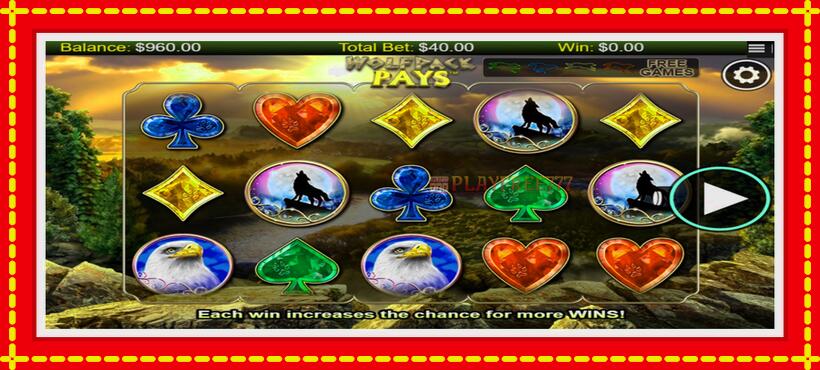 Slot machine Wolfpack Pays with access to free game online, picture 1