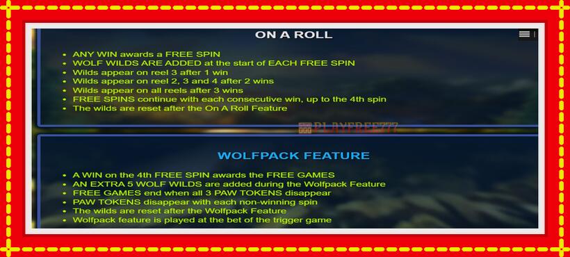 Slot machine Wolfpack Pays with access to free game online, picture 4