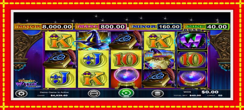 Slot machine Wonder Wizard Quad Shot with access to free game online, picture 1