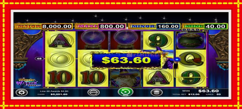 Slot machine Wonder Wizard Quad Shot with access to free game online, picture 2