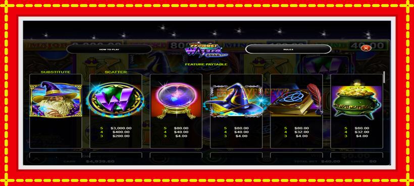 Slot machine Wonder Wizard Quad Shot with access to free game online, picture 3