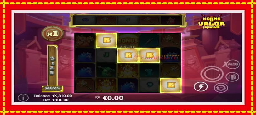 Slot machine Worms of Valor with access to free game online, picture 3