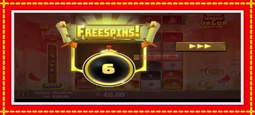 Slot machine Worms of Valor with access to free game online, picture 4