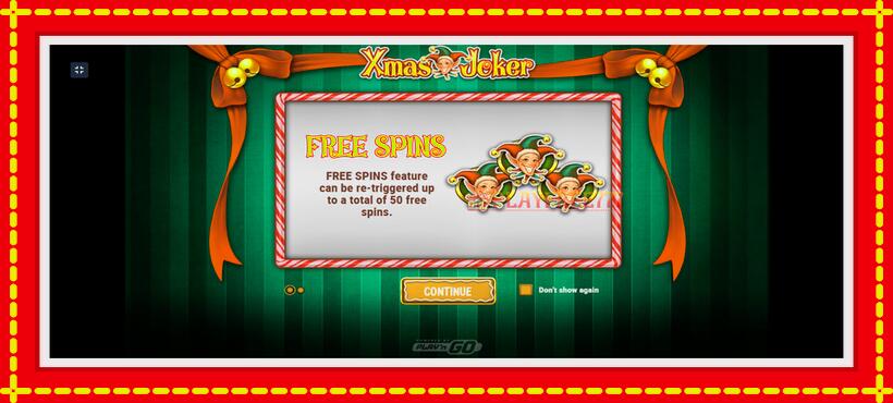 Slot machine Xmas Joker with access to free game online, picture 1