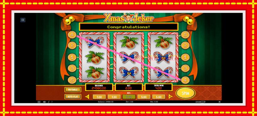 Slot machine Xmas Joker with access to free game online, picture 3