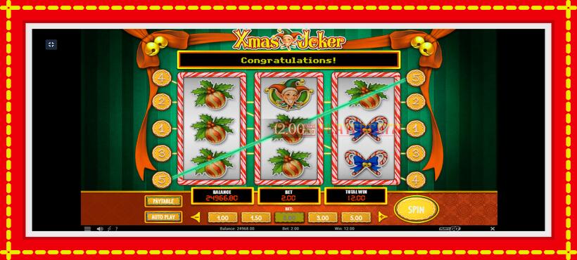 Slot machine Xmas Joker with access to free game online, picture 4